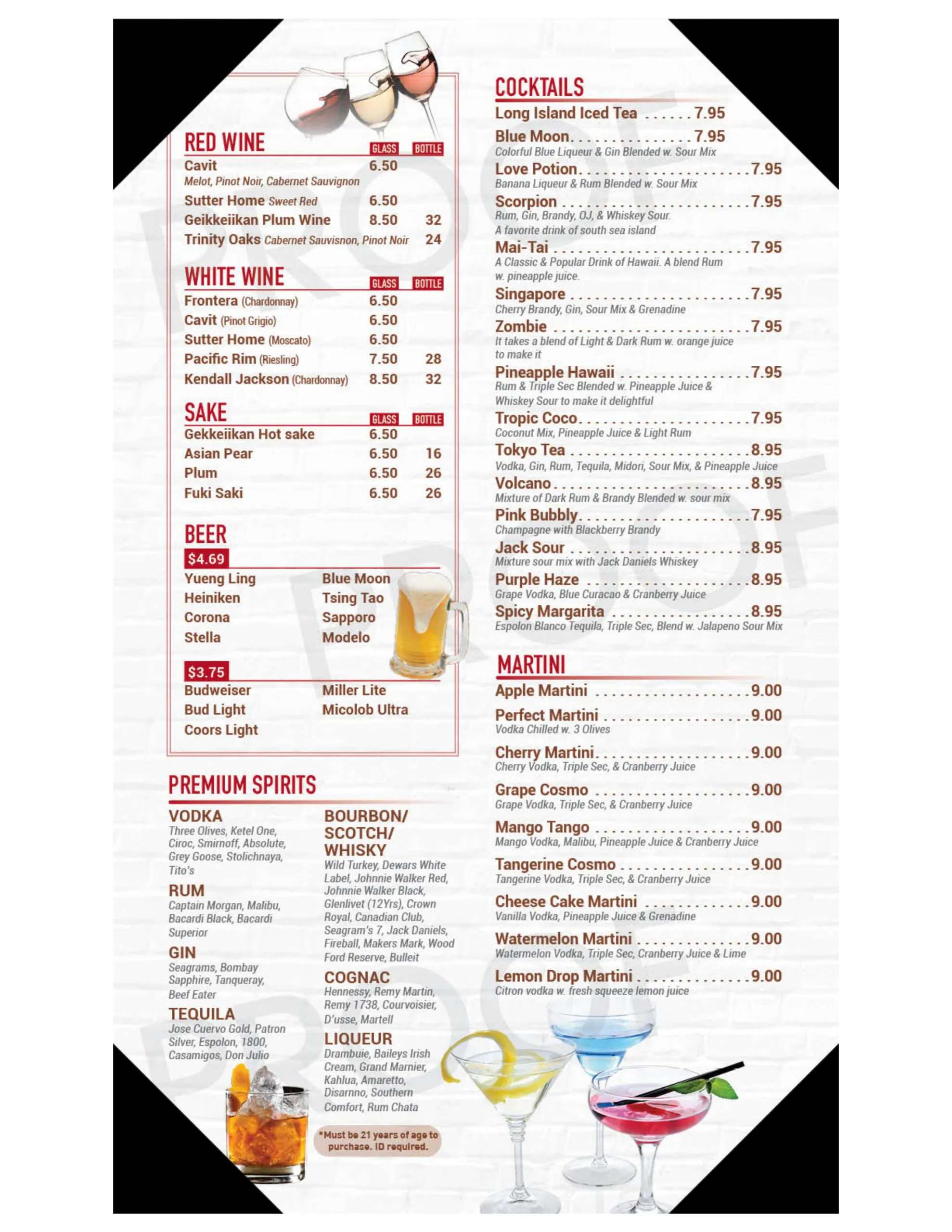 Restaurant menu 6, detailed description provided below